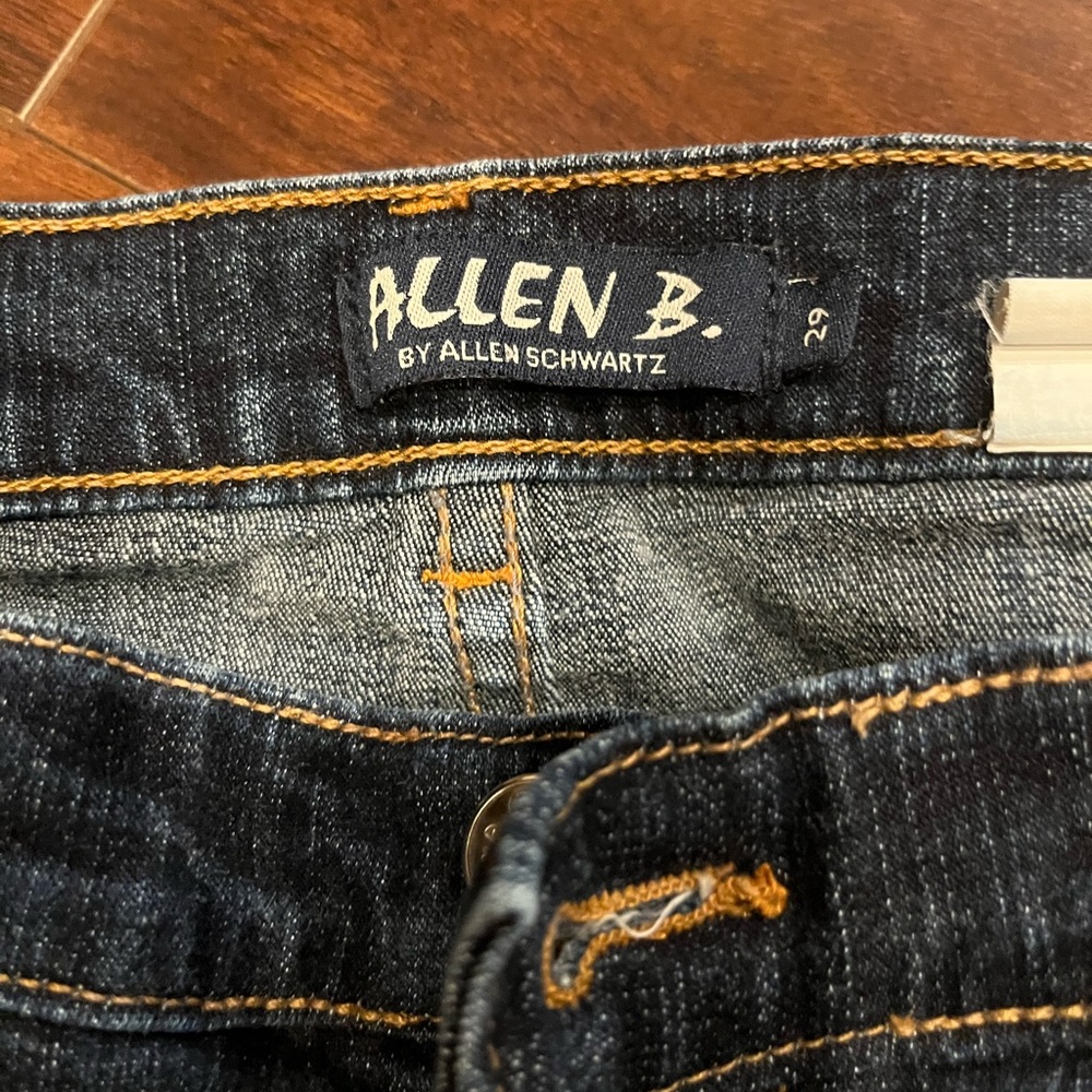 Allen B. by Allen Schwartz Dark Wash Bootcut Jeans with Star & Teal Studs - Picture 3 of 6